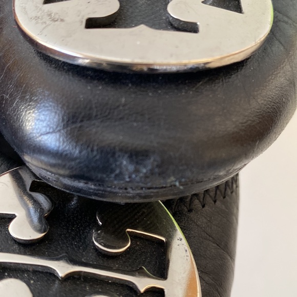 Tory Burch Minnie Travel Ballet Flat -Black/Gold-Sz 6.5 - Picture 14 of 15